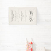 Klassisches Elfenbein-Hochzeitsbar-Menü-Rezeptions Banner (InSitu)