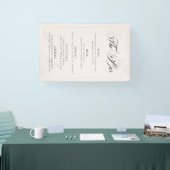 Klassisches Elfenbein-Hochzeitsbar-Menü-Rezeptions Banner (Messe)
