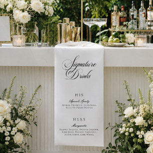 Klassisches Elfenbein-Kalligrafie-Signatur-Drinks- Banner