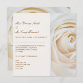 Klassisches Elfenbein-weißer Einladung (Vorne/Hinten)