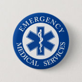 Klassisches EMT EMS Sanitäter-Symbol Button (Vorderseite)