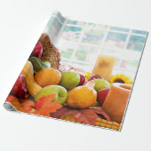 Klassisches Erntetisch-Dankfest Cornucopia Geschenkpapier (Ungerollt)