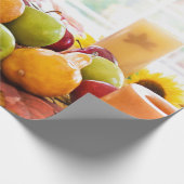 Klassisches Erntetisch-Dankfest Cornucopia Geschenkpapier (Ecke)