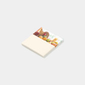 Klassisches Erntetisch-Dankfest Cornucopia Post-it Klebezettel (angewinkelt)