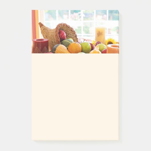 Klassisches Erntetisch-Dankfest Cornucopia Post-it Klebezettel (Vorderseite)