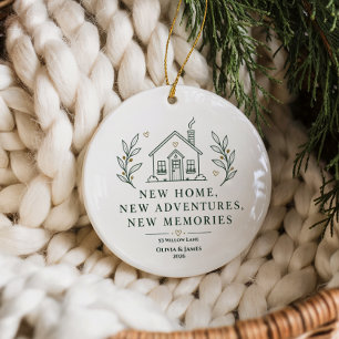 Klassisches erstes Weihnachten neues Zuhause Keramik Ornament