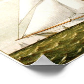 Klassisches Etching - Segelboote Poster (Ecke)