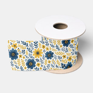 Klassisches ethnisches mediterranes florales Kunst Satinband