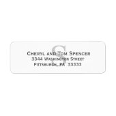 Klassisches Etikett für die Rücksendeadresse des M (Vorne)