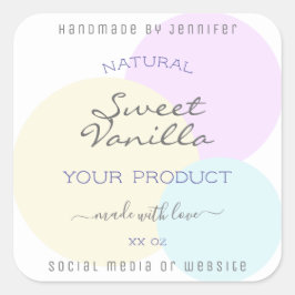 Klassisches Etikett für die Verpackung von Aquarel Quadratischer Aufkleber