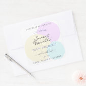 Klassisches Etikett für die Verpackung von Aquarel Quadratischer Aufkleber (Umschlag)