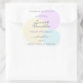 Klassisches Etikett für die Verpackung von Aquarel Quadratischer Aufkleber (Tasche)