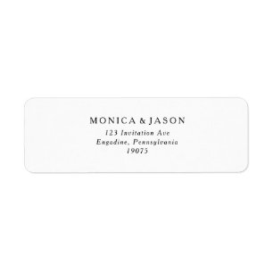 Klassisches Etikett für Minimalistische Rücksendea