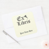 Klassisches Ex Libris Buchzeichen Quadratischer Aufkleber (Umschlag)