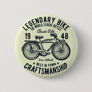 Klassisches Fahrrad Legendary Bike Handwerkskunst Button