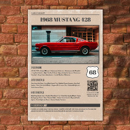 Klassisches Fahrzeug-Autosalon-Spezialplatine aus