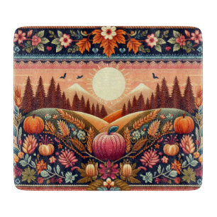 Klassisches Fair Isle Herbst Schneidebrett