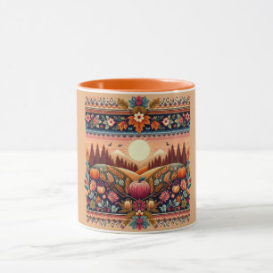 Klassisches Fair Isle Herbst Tasse