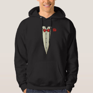 Klassisches Fake-Smoking-Kostüm Cooler Valentinsta Hoodie