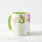 KLASSISCHES FARBENFARBENES BLUMENPATTER TASSE (Vorderseite Links)