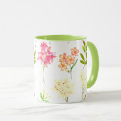 KLASSISCHES FARBENFARBENES BLUMENPATTER TASSE (VorderseiteRechts)