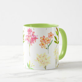 KLASSISCHES FARBENFARBENES BLUMENPATTER TASSE