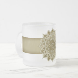 Klassisches farbenfrohes Mandala im indischen Stil Mattglastasse