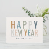 Klassisches farbiges Foto - neue Jahre Karte (Stehend Vorderseite)