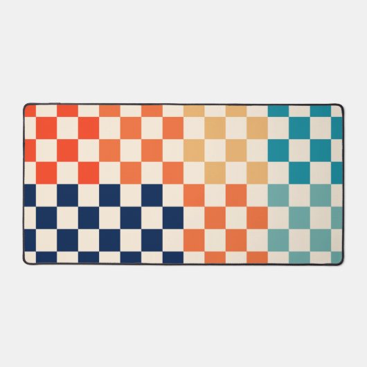 Klassisches farbiges Muster der karierten Tafel Schreibtischunterlage (Vorderseite)