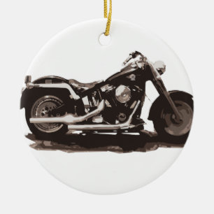 Klassisches Fat Boy Motorrad Keramikornament