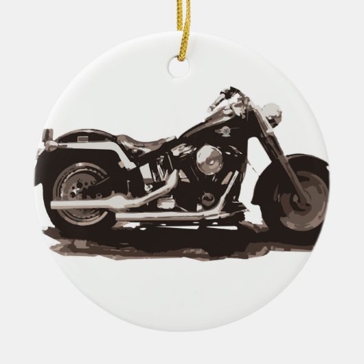 Klassisches Fat Boy Motorrad Keramikornament (Vorne)