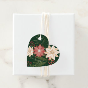 klassisches festes botanisches Weihnachtsgeschenk Geschenkanhänger