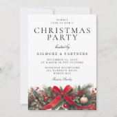 Klassisches festliches Weihnachtsfest im Unternehm Einladung (Vorderseite)