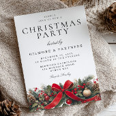 Klassisches festliches Weihnachtsfest im Unternehm Einladung