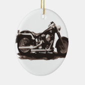 Klassisches fettes Jungen-Motorrad Keramikornament (Rechts)