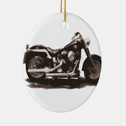 Klassisches fettes Jungen-Motorrad Keramikornament (Rechts)