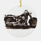 Klassisches fettes Jungen-Motorrad Keramikornament (Vorne)