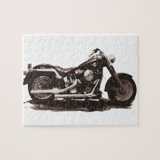 Klassisches fettes Jungen-Motorrad Puzzle (Horizontal)