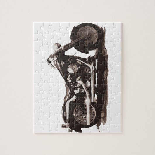 Klassisches fettes Jungen-Motorrad Puzzle (Vertikal)