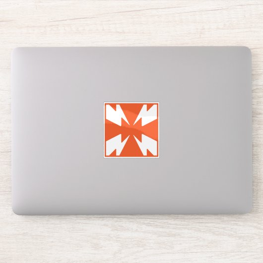 Klassisches Feuer Buchstabe X Monogramm Aufkleber (Computer)