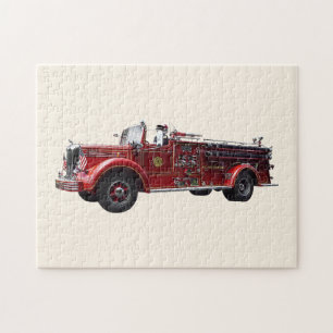 Klassisches Feuerwehrauto Puzzle