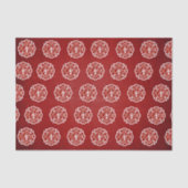 Klassisches Feuerwehrmann-Symbol-Muster-Rot Seidenpapier (Vorderseite)