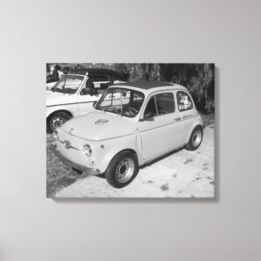 KLASSISCHES FIAT 500 VINTAGES KLASSIKAUTO LEINWANDDRUCK (Vorderseite)