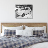 KLASSISCHES FIAT 500 VINTAGES KLASSIKAUTO LEINWANDDRUCK (Insitu (Schlafzimmer))
