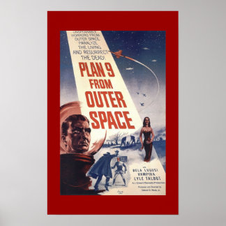 Klassisches Filmplakat "Plan 9 aus dem Weltraum" Poster