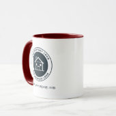 Klassisches Firmenlogo hinzufügen Tasse (Vorderseite Links)