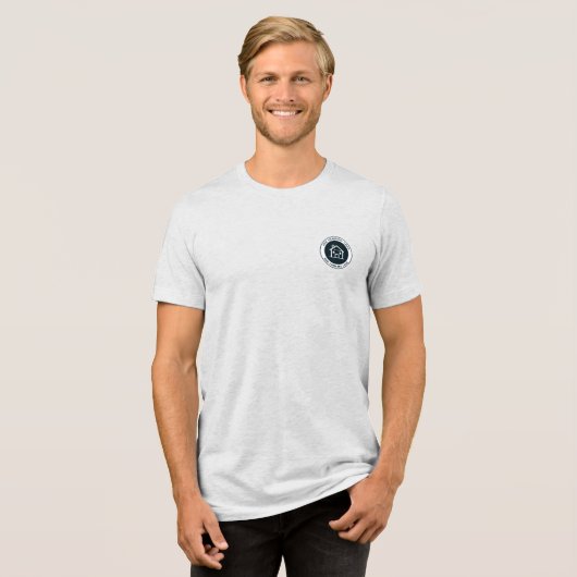 Klassisches Firmenlogo hinzufügen Tri-Blend Shirt (Vorderseite voll)