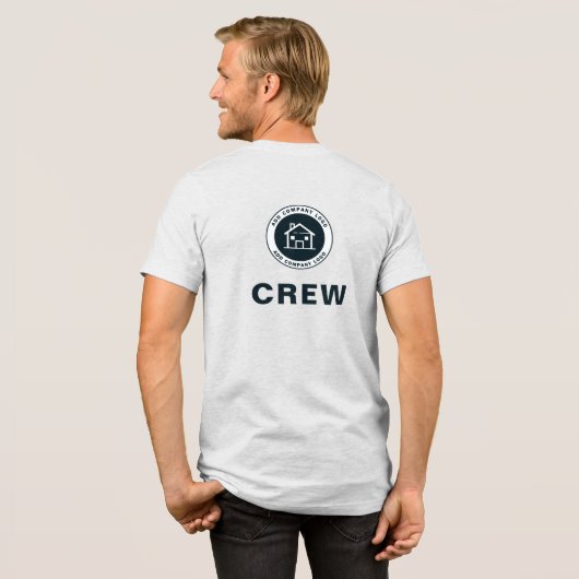 Klassisches Firmenlogo hinzufügen Tri-Blend Shirt (Rückseite voll)