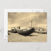 Klassisches Fischerboot Postkarte (Vorne/Hinten)