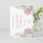 Klassisches Floral Einfaches Elegant Einladung (Stehend Vorderseite)